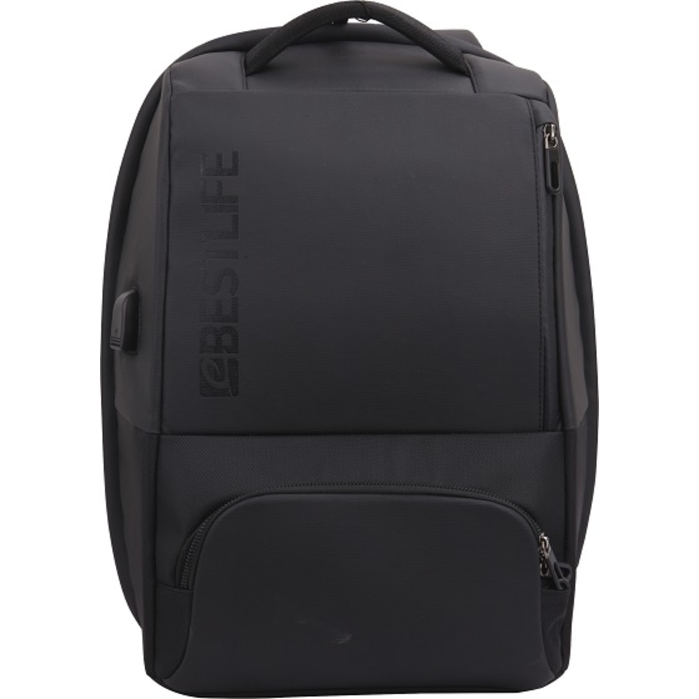 Rucsac Bestlife Neoton laptop 16 inch, charge pentru USB si TypeC conectori, negru, 29 x 17 x 46 cm