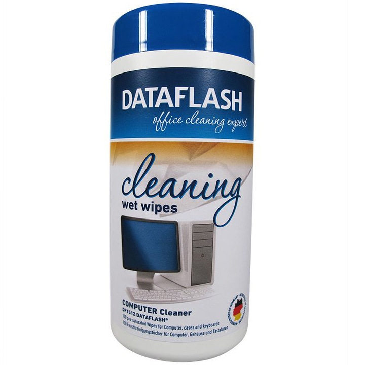 Servetele umede pentru curatare suprafete din plastic Data Flash 100 buc/tub, DataFlash
