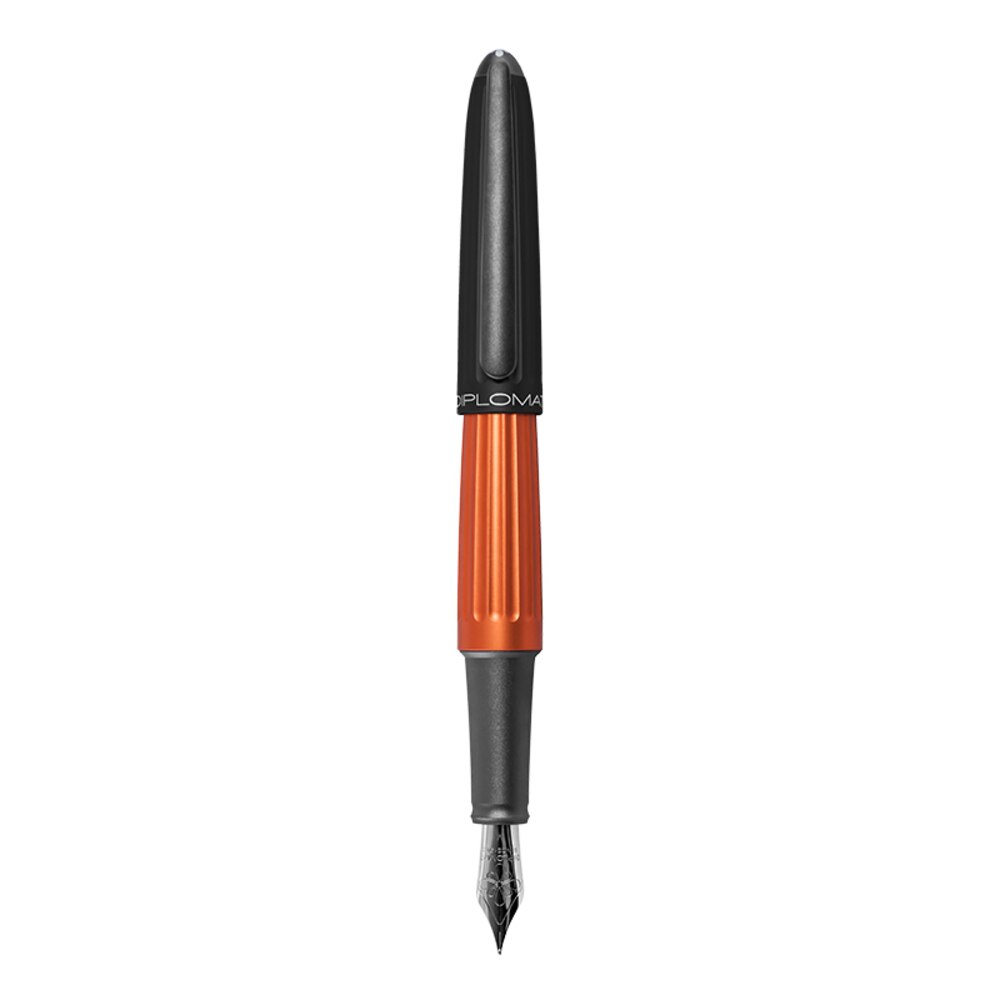 Stilou Diplomat Aero Black Orange, penita M din otel inoxidabil