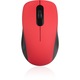 Мишка Modecom MC-WM10S, безжична, за лява и дясна ръка, RF, 1600 DPI, червен