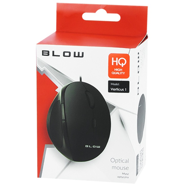 Мишка BLOW 84-041, USB-A, 3200 DPI, черен