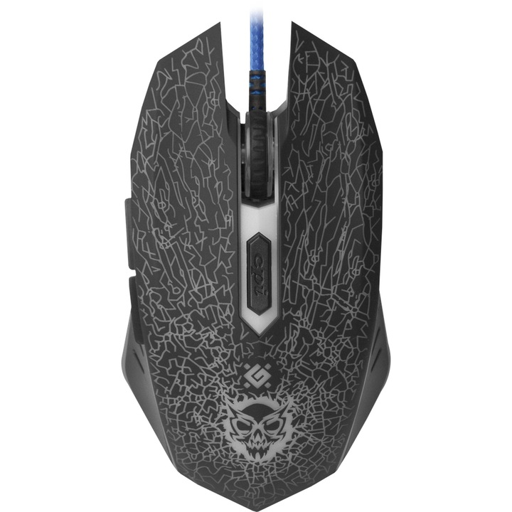 Мишка DEFENDER GM-110L, за дясна ръка, USB-A, 3200 DPI, черен
