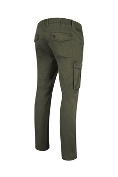 Pantaloni cargo din bumbac, Volcano R-Hampter, Croiala dreapta, Verde kaki Pantaloni cargo din bumbac, Volcano R-Hampter, Croiala dreapta, Verde kaki