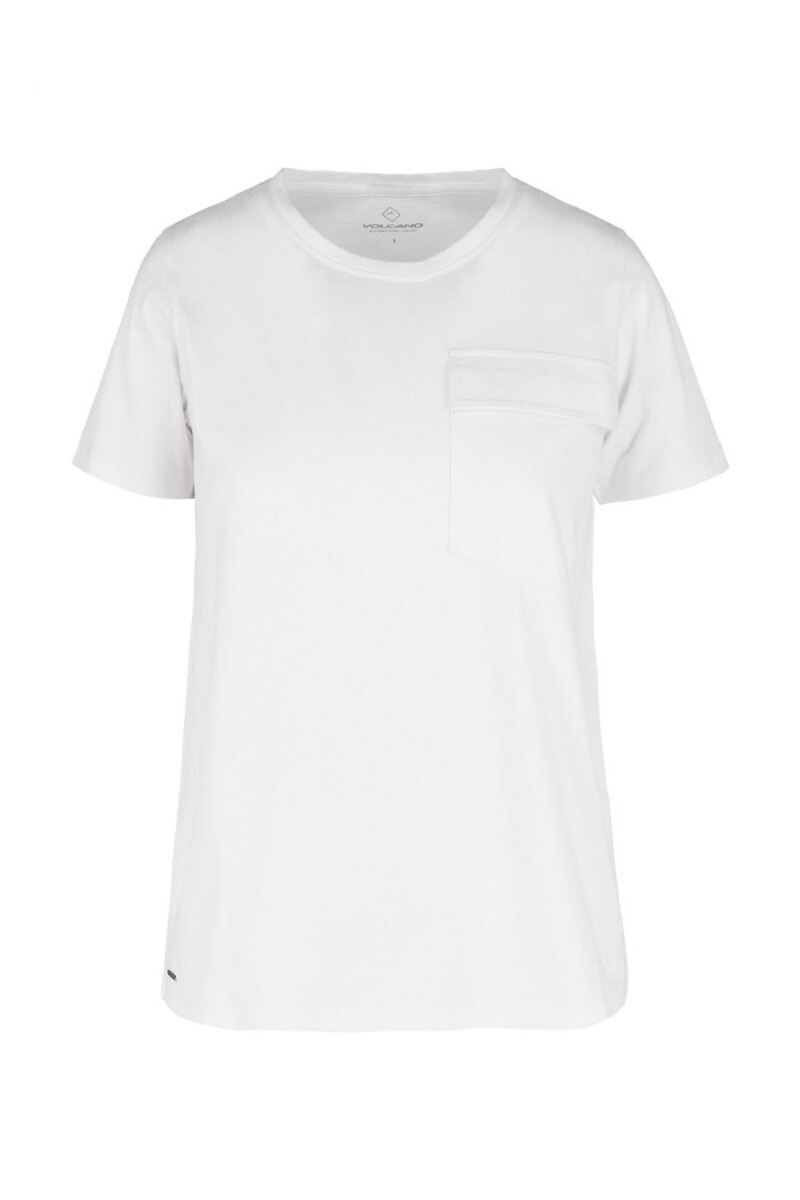 Tricou Volcano T-ETTA, Bumbac, Alb