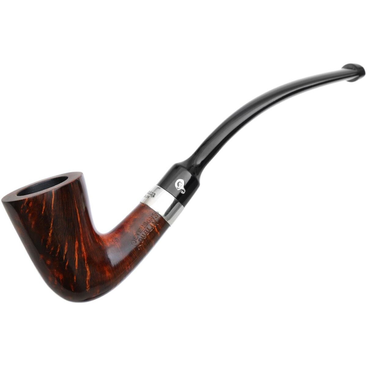 Pipa Peterson, Speciality Smooth Nickel Mounted, Calabash, Fishtail
