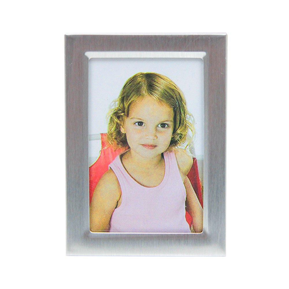 Mini Rama foto alumuniu, Rhainer, gri, 6.5x5 cm