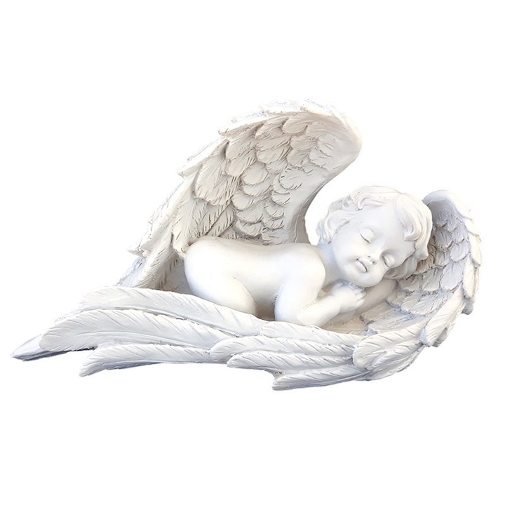 Statueta, reprezentand un inger cu aripi mari, dormind, 30 cm, 1242G