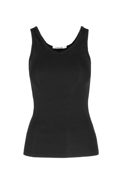 Top Volcano T-IDA, Bumbac/Elastan, Negru