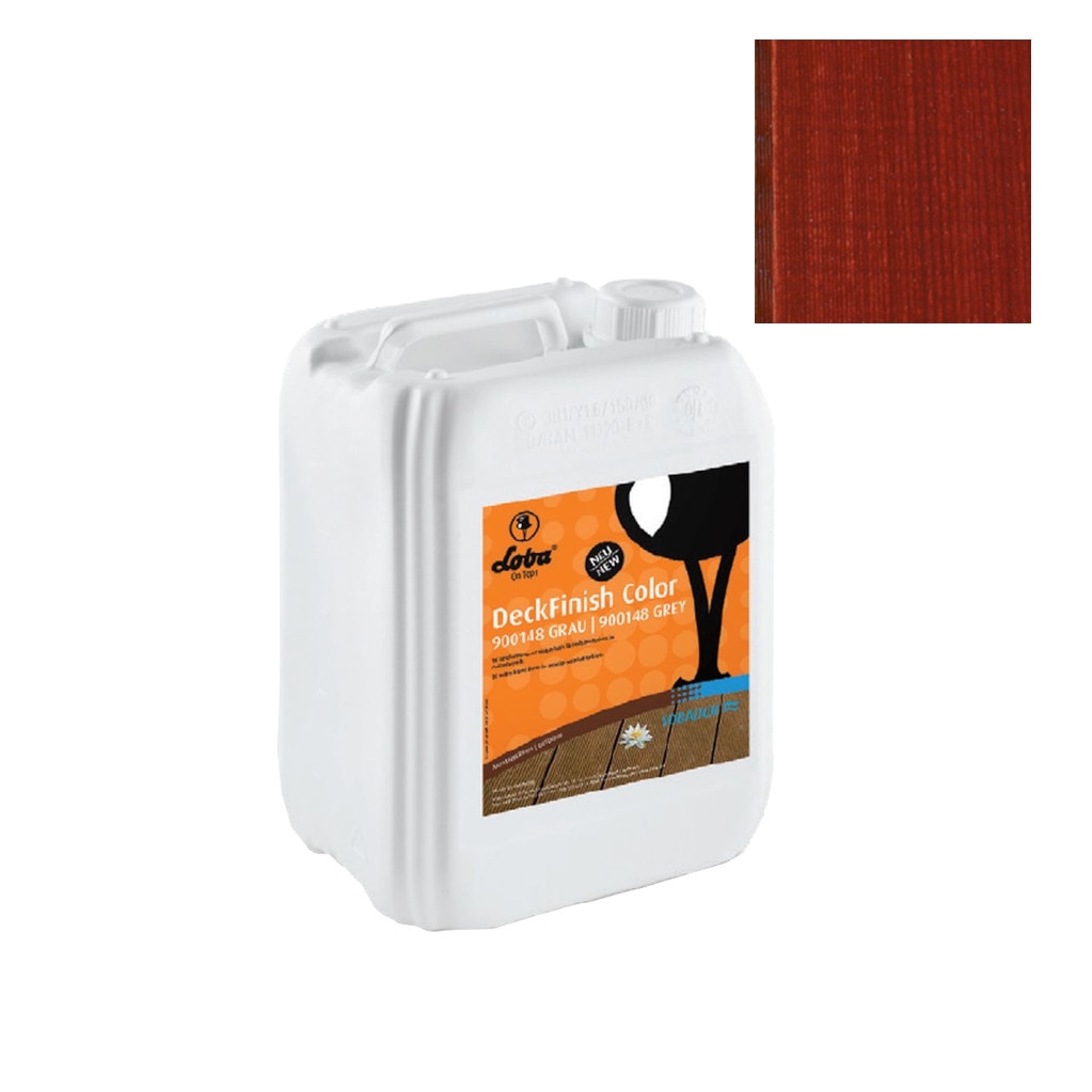 Lac terasa lemn, la exterior, deckfinish color, maro roscat, Loba, 5l