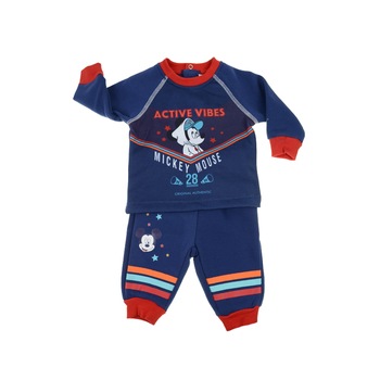 Compleu 2 piese bluza si pantaloni pentru baieti E Plus M Mickey Mouse 65-68B-92-cm, Bleumarin 49544 Compleu 2 piese bluza si pantaloni pentru baieti E Plus M Mickey Mouse 65-68B-92-cm, Bleumarin 49544