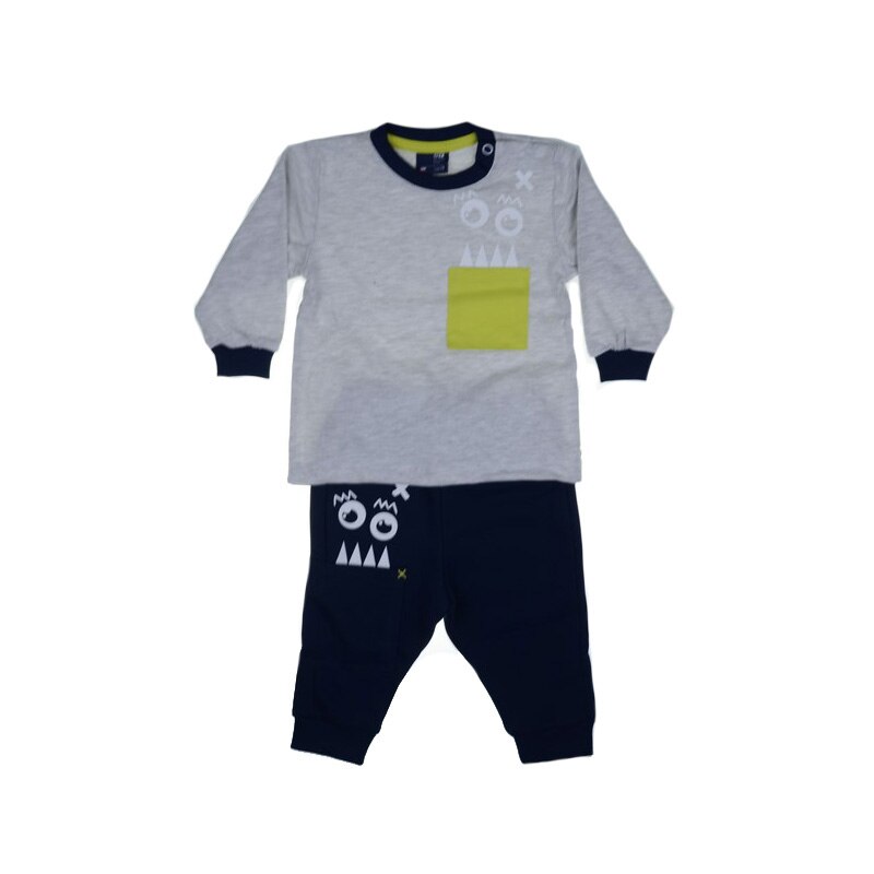 Compleu 2 piese pentru baieti GT 8190, Bleumarin 80 cm