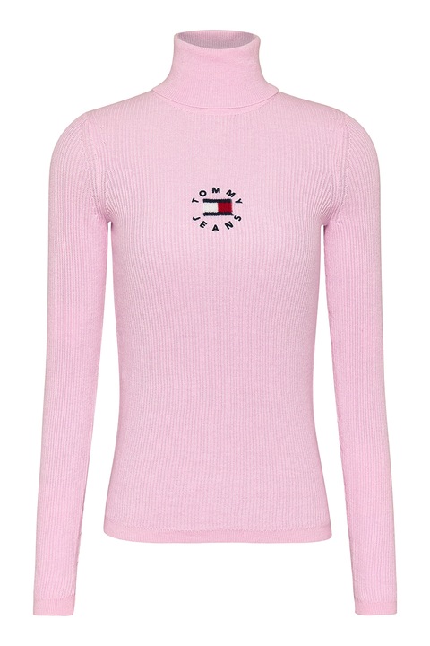 Tommy Jeans, Bordázott garbó logóval, Pasztellrózsaszín, M