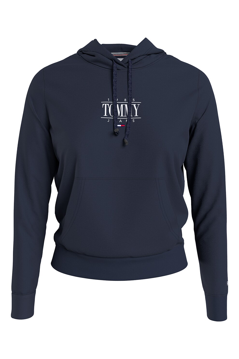 Tommy Jeans, Hanorac din amestec de bumbac organic cu buzunar kangaroo, Bleumarin