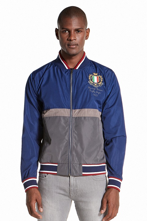 Geaca bomber Ruck&Maul, Imprimeu logo, Poliester, Multicolor, Multicolor