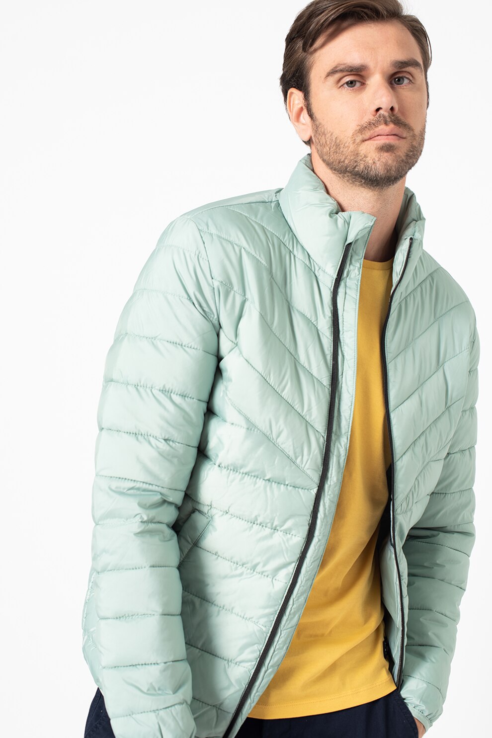 Tom Tailor, Geaca usoara cu aspect matlasat, Verde menta