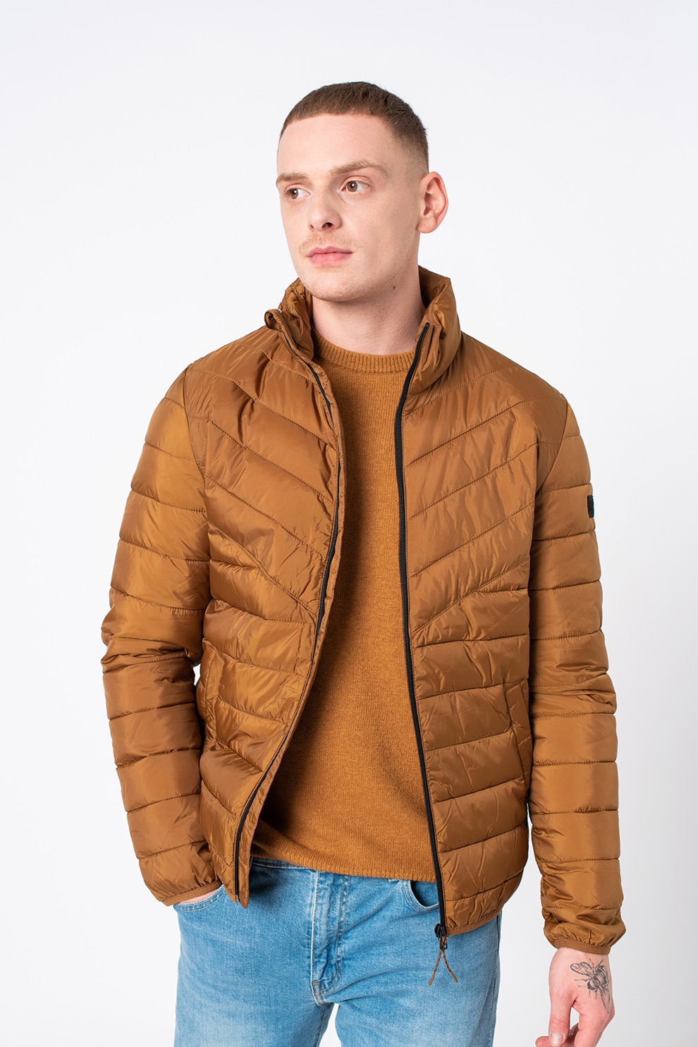 Tom Tailor, Geaca usoara cu aspect matlasat, Maro caramel