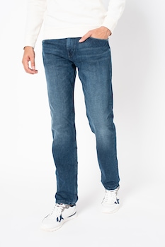 Tom Tailor, Blugi cu croiala dreapta Marvin, Albastru inchis, W32-L34 Tom Tailor, Blugi cu croiala dreapta Marvin, Albastru inchis, W32-L34