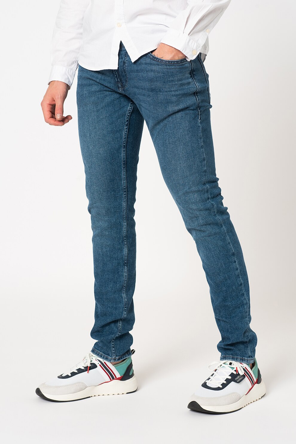 Tom Tailor, Blugi slim fit Piers, Albastru, W32-L34