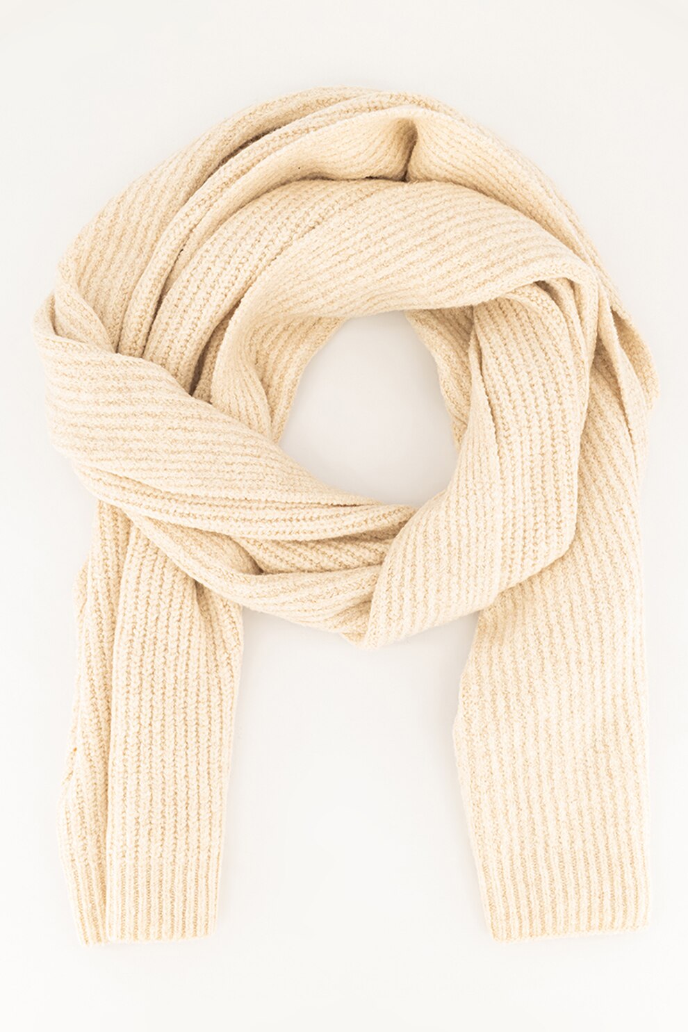 Tom Tailor, Fular cu aspect striat, Alb fildes