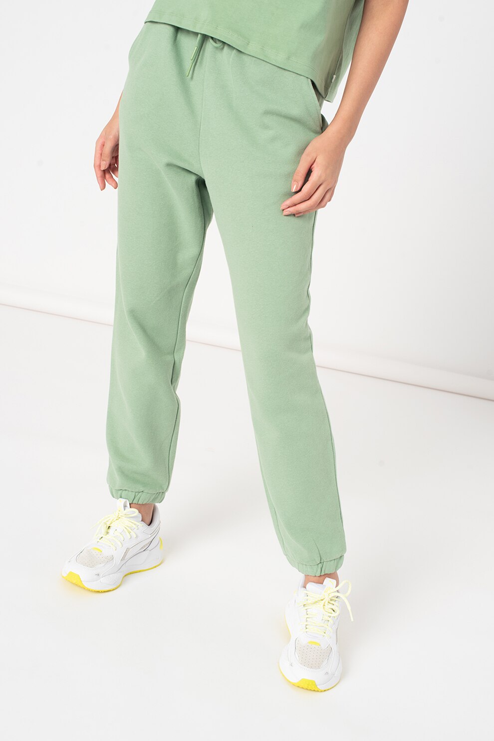 Tom Tailor, Pantaloni sport relaxed fit, Verde