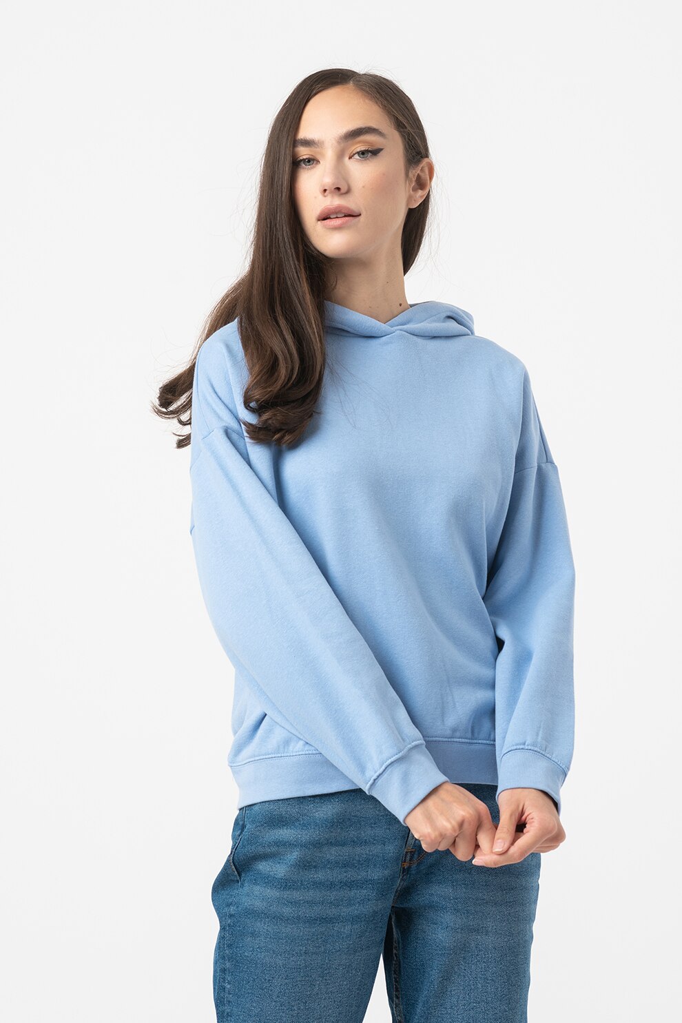 Tom Tailor, Hanorac lejer cu detaliu text, Albastru deschis