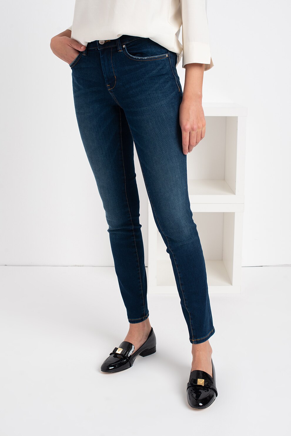 Tom Tailor, Blugi skinny Alexa, Albastru inchis