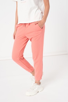 Tom Tailor, Pantaloni sport cu cordon in talie, Roz pastel Tom Tailor, Pantaloni sport cu cordon in talie, Roz pastel