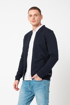 Tom Tailor, Jacheta bomber regular fit, Bleumarin inchis Tom Tailor, Jacheta bomber regular fit, Bleumarin inchis