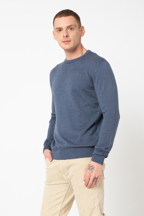 Tom Tailor, Finomkötött pulóver, Melange kék, XL