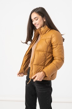 Tom Tailor, Geaca cu guler ridicat, Galben sofran Tom Tailor, Geaca cu guler ridicat, Galben sofran