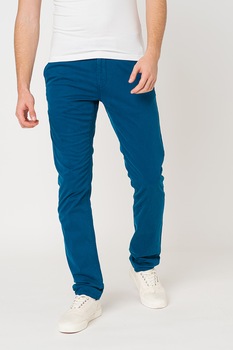 Tom Tailor, Pantaloni regular fit din amestec de bumbac, Albastru Tom Tailor, Pantaloni regular fit din amestec de bumbac, Albastru