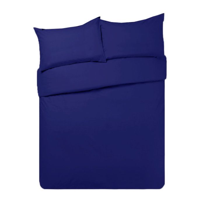 Ágyneműgarnitúra 3 részes, négyzetméteres, sötétkék, masszív sötétkék, egy paplanhuzatból 130/200 és 2 párnahuzatból 50/70