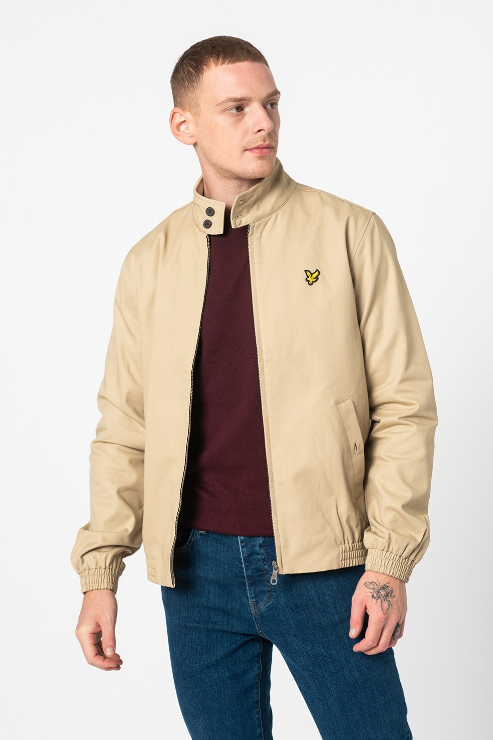 lyle and scott cream jacket
