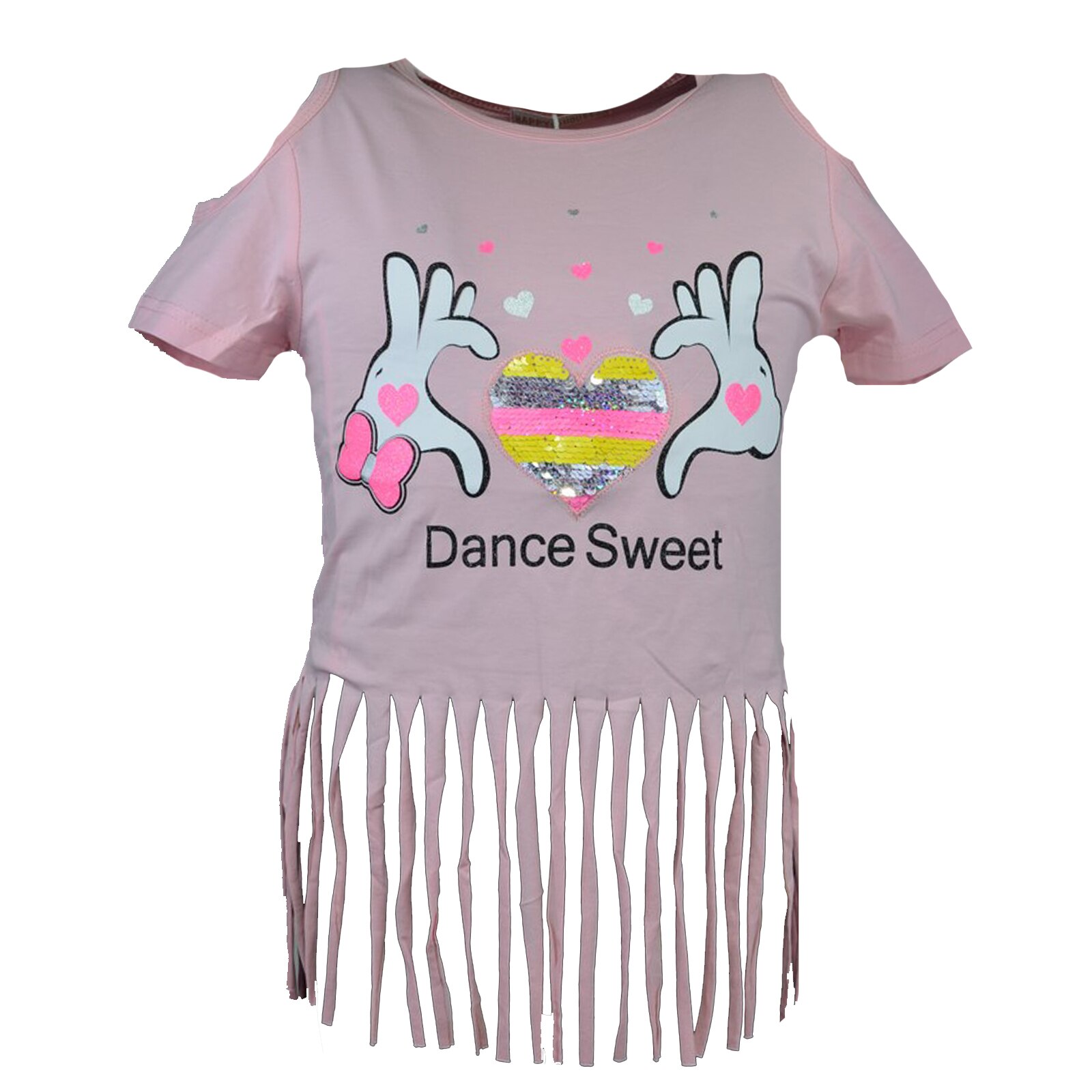 Tricou pentru fete Happy House HB-2780-1, Roz 128 cm