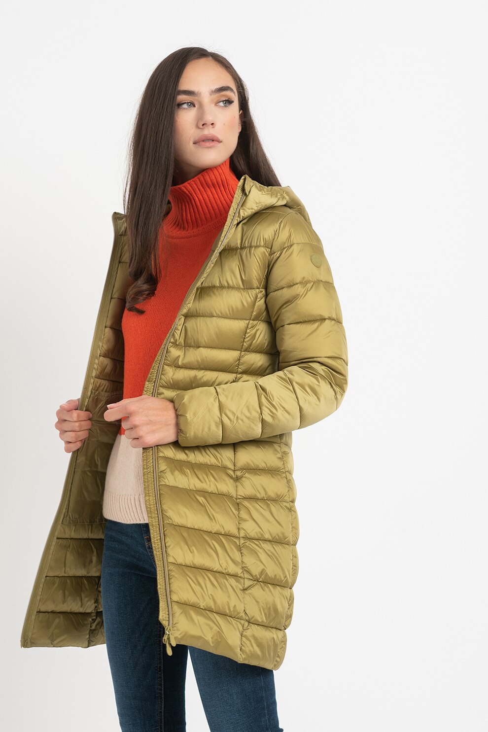 Save The Duck, Geaca cu vatelina subtire Camille, Verde oliv