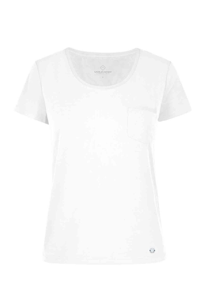 Tricou Volcano T-MELISS, Viscoza/Modal, Alb