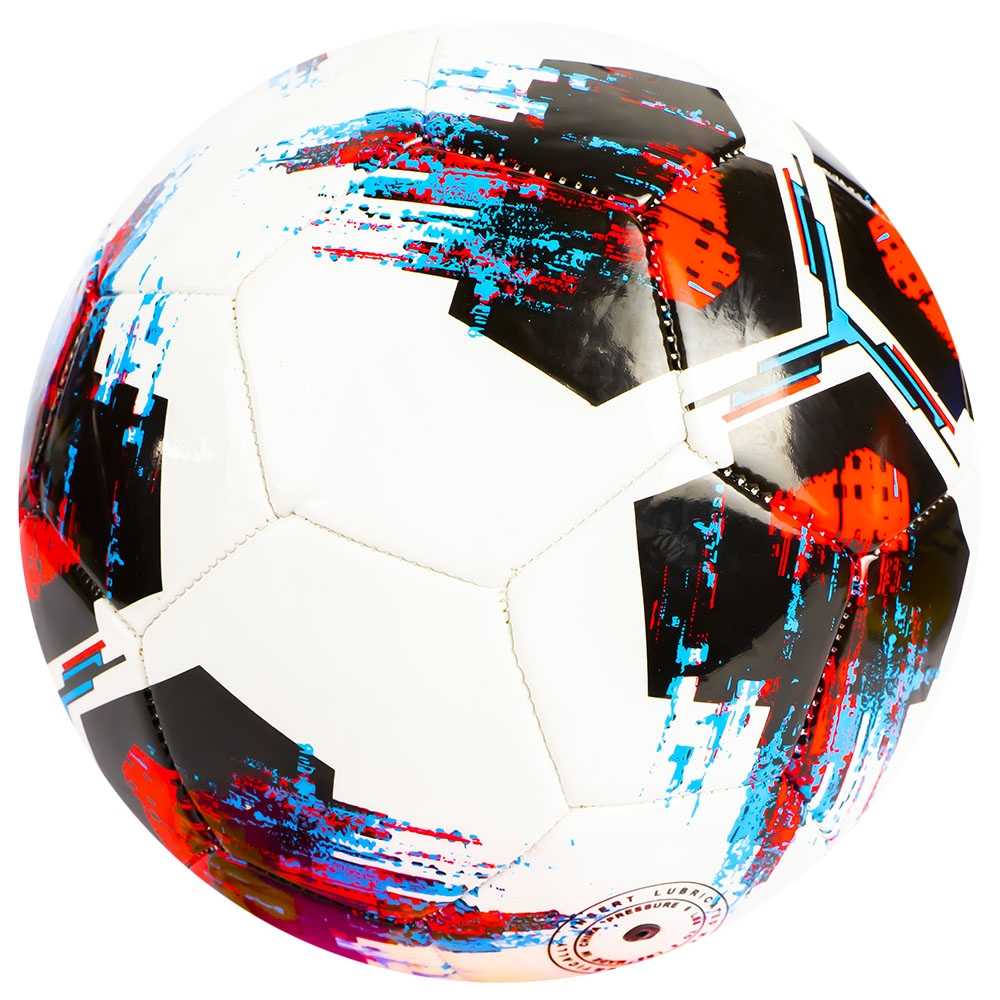 Minge din poliuretan pentru fotbal, nr. 5, colorata, 350g, 21 cm diametru, Alb