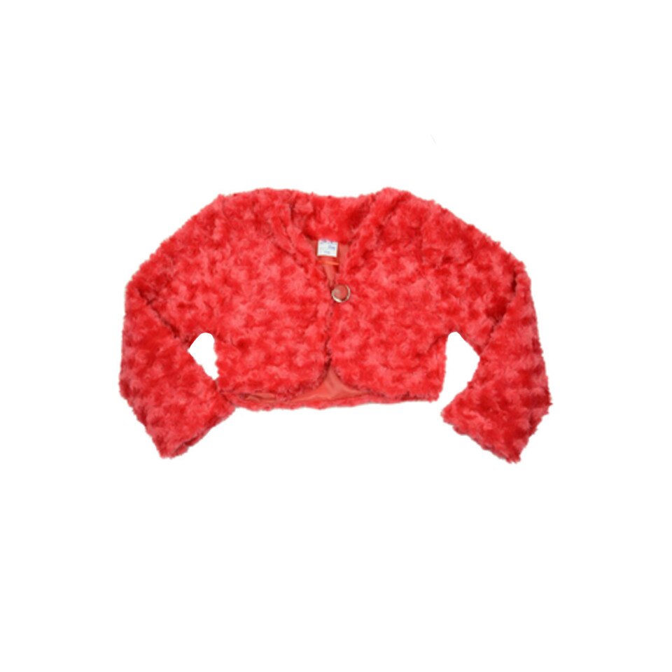 Bolero elegant din blanita pentru fete Mini Junior SRA37R, Rosu 5525