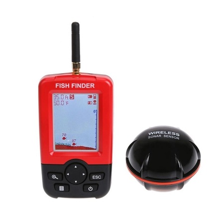 Sonar pentru pescuit DualStore iSEN XJ-01, Ecran LCD, Senzor Wireless 100m