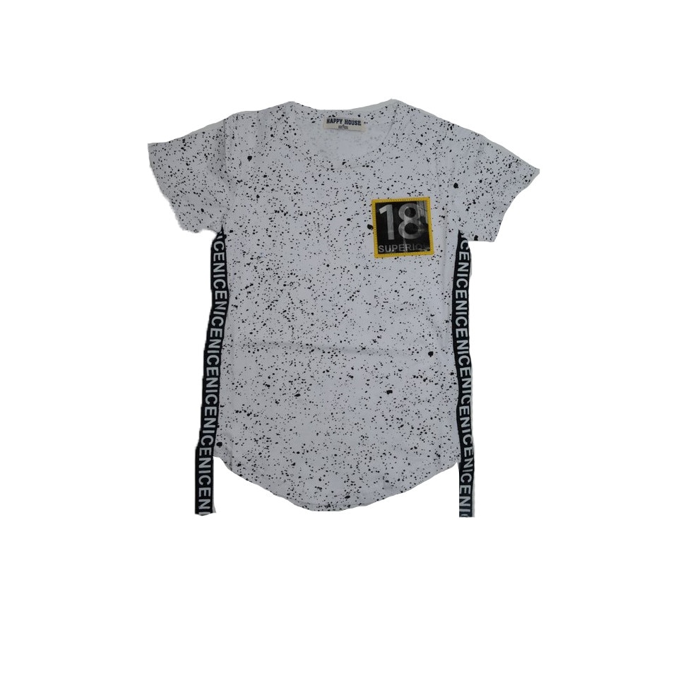 Tricou maneca scurta baieti Happy House HB-19311, Alb 116 cm