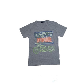 Tricou maneca scurta baieti Happy House HB-15441, Gri 122 cm Tricou maneca scurta baieti Happy House HB-15441, Gri 122 cm