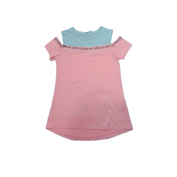 Tricou maneca scurta fetite Happy House WB-2231, Roz 128 cm Tricou maneca scurta fetite Happy House WB-2231, Roz 128 cm