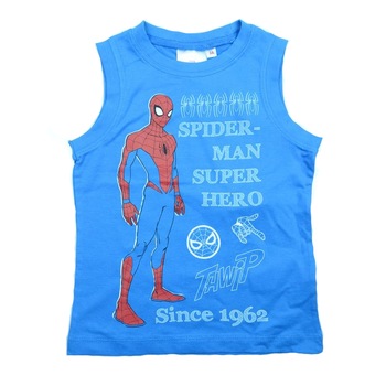 Tricou fara maneci baieti Sun City Spider Man SE1180A, Albastru 104 cm Tricou fara maneci baieti Sun City Spider Man SE1180A, Albastru 104 cm