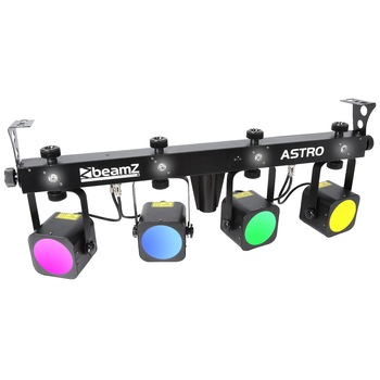 Set de lumini, 4x 20W LED COB, stroboscop 4x 1W, DMX, BeamZ Professional Astro Set de lumini, 4x 20W LED COB, stroboscop 4x 1W, DMX, BeamZ Professional Astro