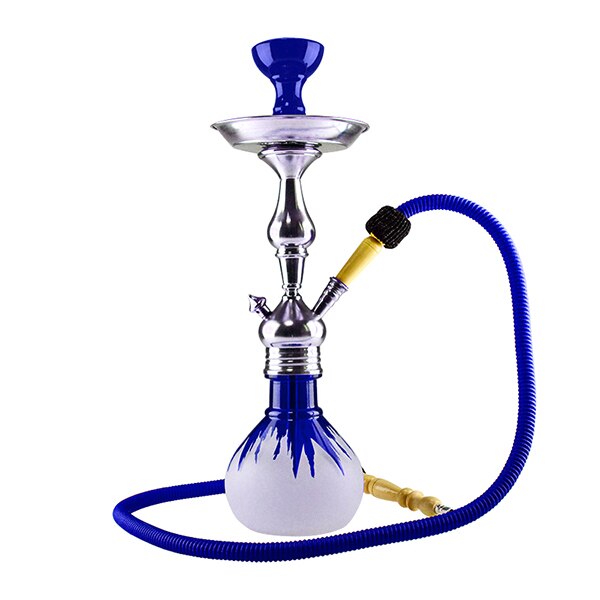 Narghilea Aladin Mumbai Blue 45 cm cu un furtun