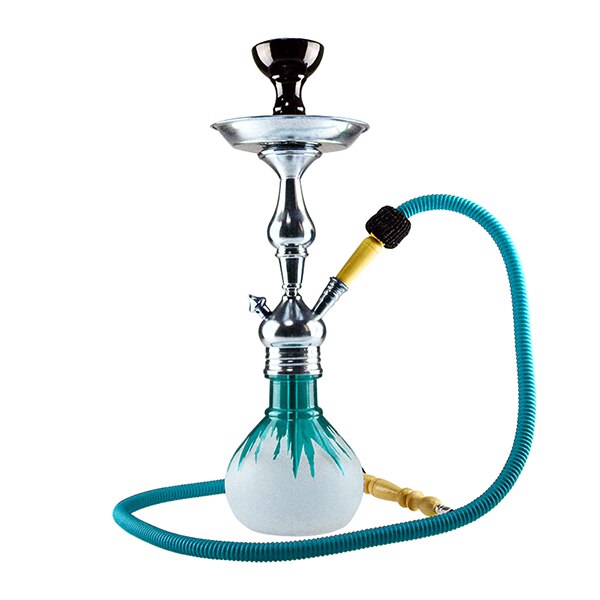 Narghilea Aladin Mumbai Turquoise 45 cm cu un furtun