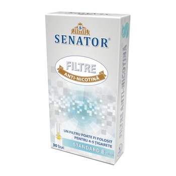 Minifiltre / Mustiucuri tigari SENATOR - Standard 8 mm (30) Minifiltre / Mustiucuri tigari SENATOR - Standard 8 mm (30)