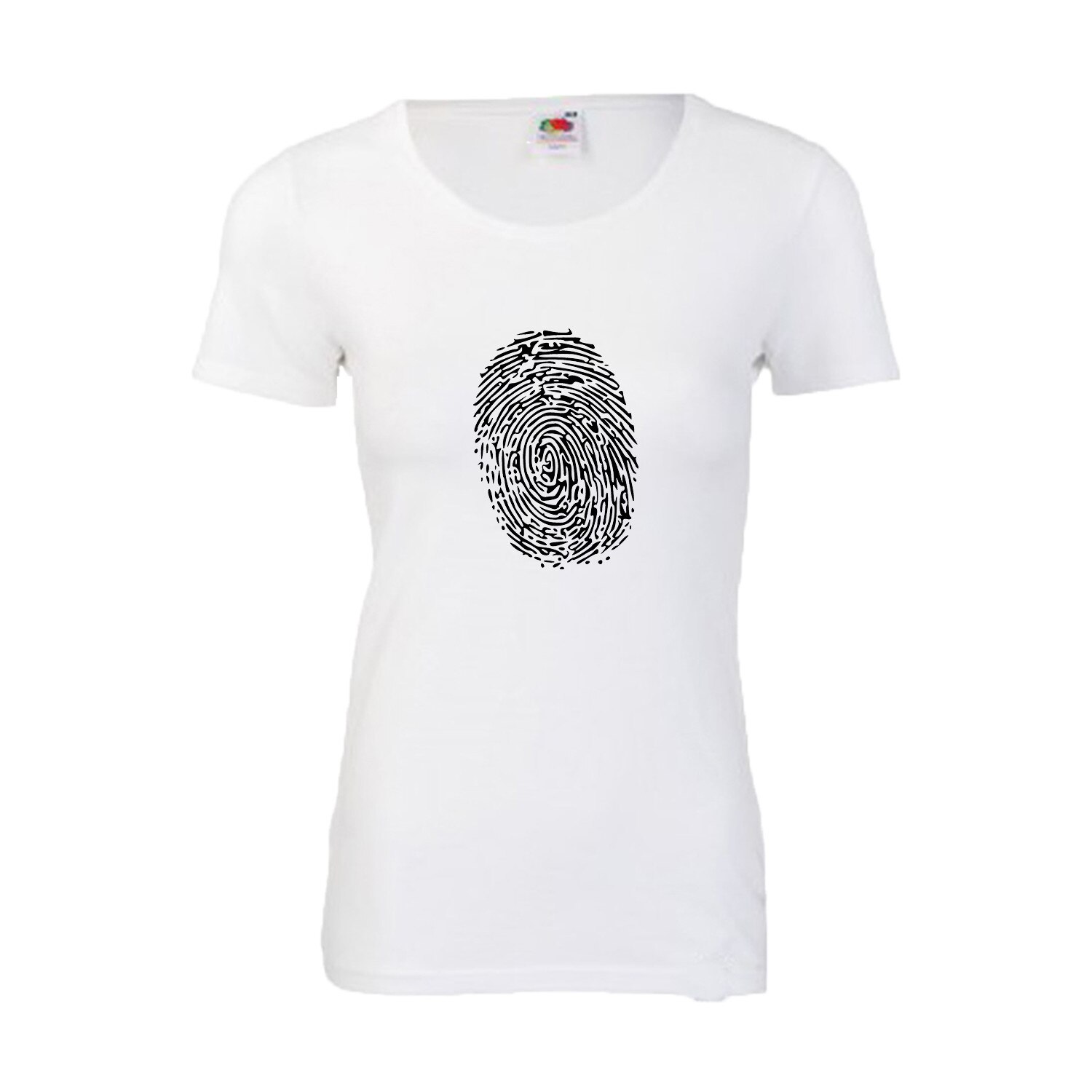 Tricou dama imprimeu Amprenta, alb, XXL