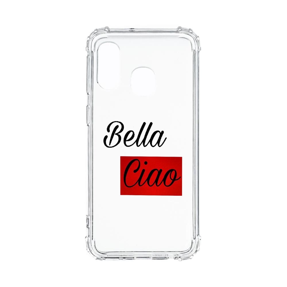 Husa Anti Shock, Compatibila Cu Samsung Galaxy A40, La Casa De Papel - Ciao Bella, Silicon Premium, Rezistenta, 293