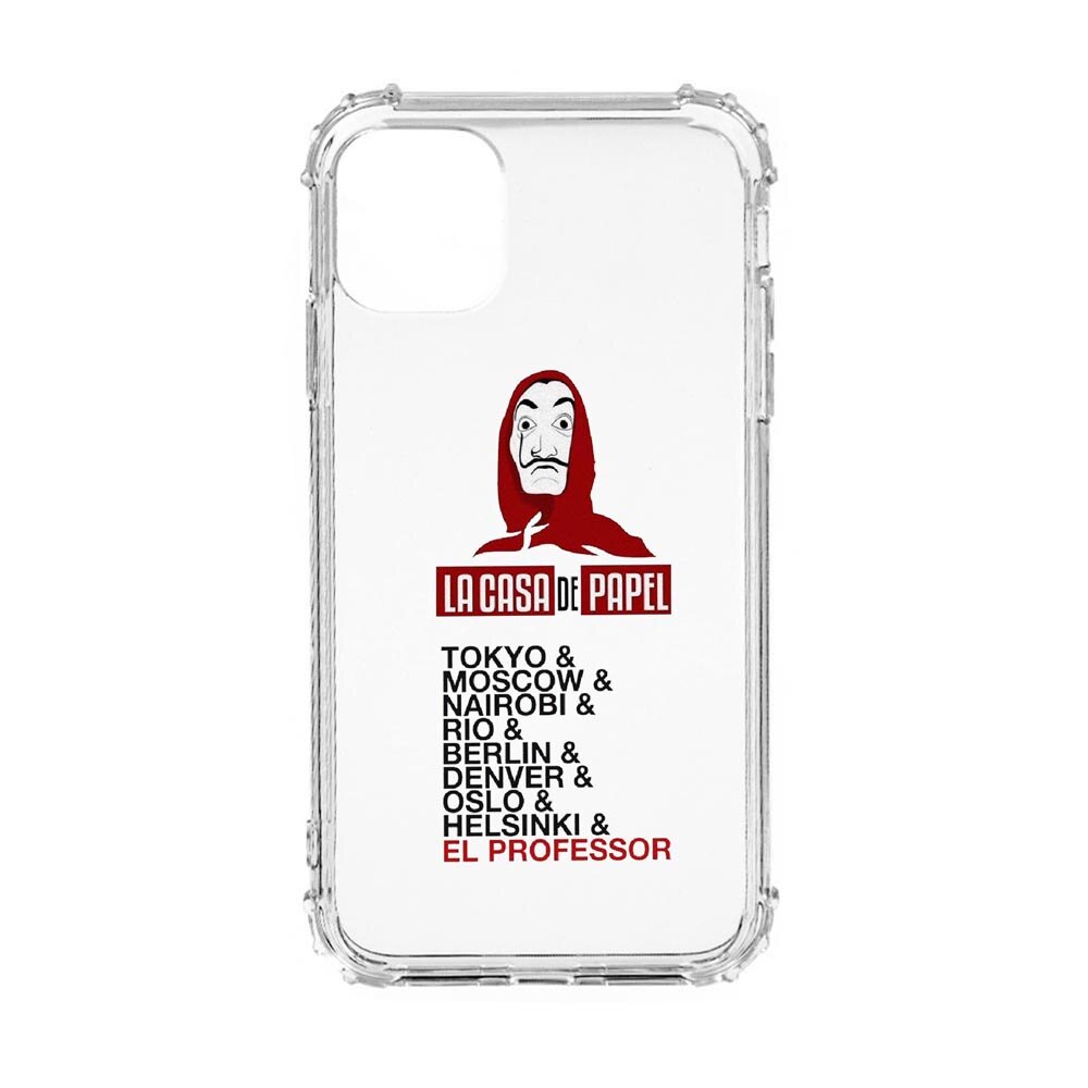 Husa Anti Shock, Compatibila Cu Apple iPhone 11, La Casa De Papel, Silicon Premium, Rezistenta, 296